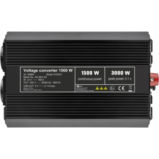 Goobay Spanningsomvormer | Goobay | 1500W  (12 V DC – 230 V AC, Gemodificeerd, Dubbel stopcontact, USB A) 58884 K050801081 - 4