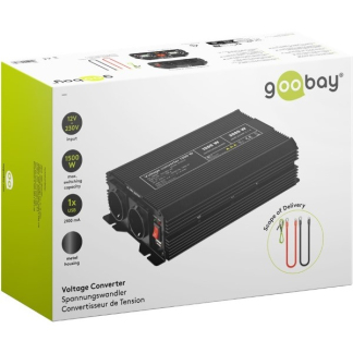 Goobay Spanningsomvormer | Goobay | 1500W  (12 V DC – 230 V AC, Gemodificeerd, Dubbel stopcontact, USB A) 58884 K050801081 - 6