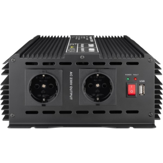 Goobay Spanningsomvormer | Goobay | 2000W (12 V DC – 230 V AC, Gemodificeerd, Dubbel stopcontact, USB A) 58891 K050801083 - 2