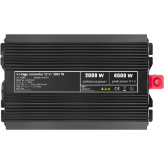 Goobay Spanningsomvormer | Goobay | 2000W (12 V DC – 230 V AC, Gemodificeerd, Dubbel stopcontact, USB A) 58891 K050801083 - 4