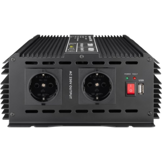Goobay Spanningsomvormer | Goobay | 2000W (24 V DC – 230 V AC, Gemodificeerd, Dubbel stopcontact, USB A) 58895 K050801085 - 2