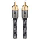 Goobay Subwoofer kabel | Tulp naar Tulp | Goobay | 10 meter (Mono, Zwart/grijs) 65299 K010411225 - 1