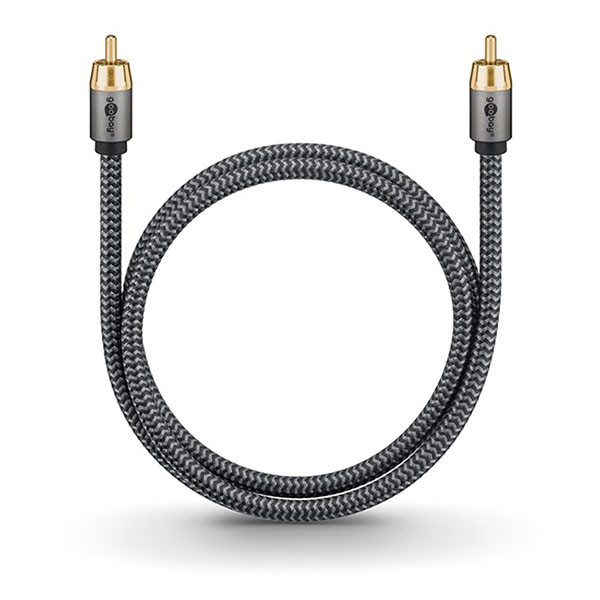 Goobay Subwoofer kabel | Tulp naar Tulp | M ↔ M | Goobay | 10 meter (Mono, Zwart/grijs) 65299 K010411225 - 4