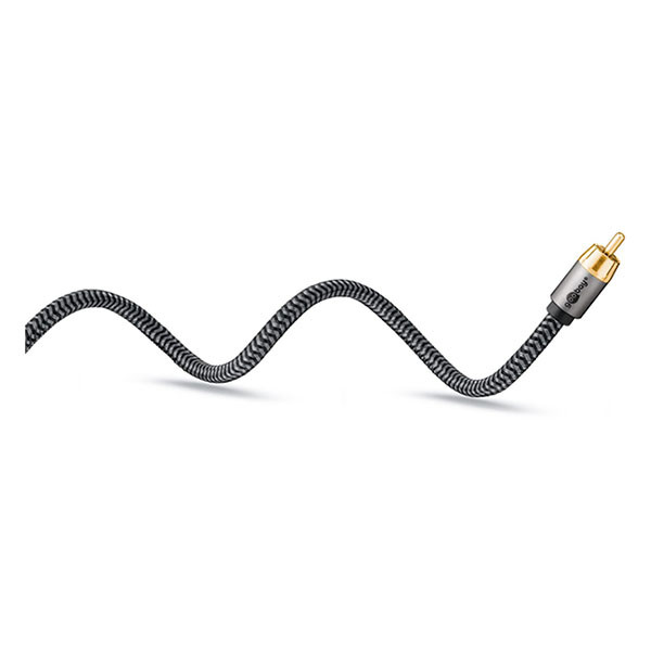 Goobay Subwoofer kabel | Tulp naar Tulp | M ↔ M | Goobay | 2 meter (Mono, Zwart/grijs) 65296 K010411222 - 5