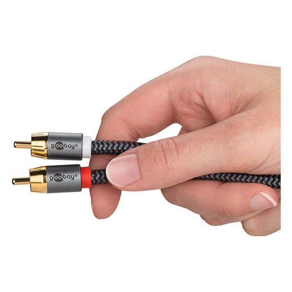 Goobay Subwoofer splitterkabel | Tulp naar 2x tulp | M ↔ M | Goobay | 3 meter (Mono, Zwart/grijs) 65301 K010411227 - 7