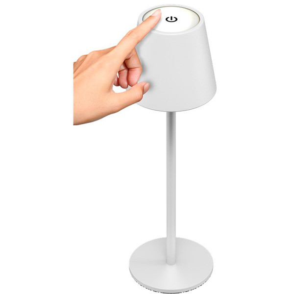 Goobay Tafellamp | Goobay (Led, Draadloos, Touchbediening, Warm wit licht, Dimbaar, USB C, Wit) 73927 77672 K150204357 - 3