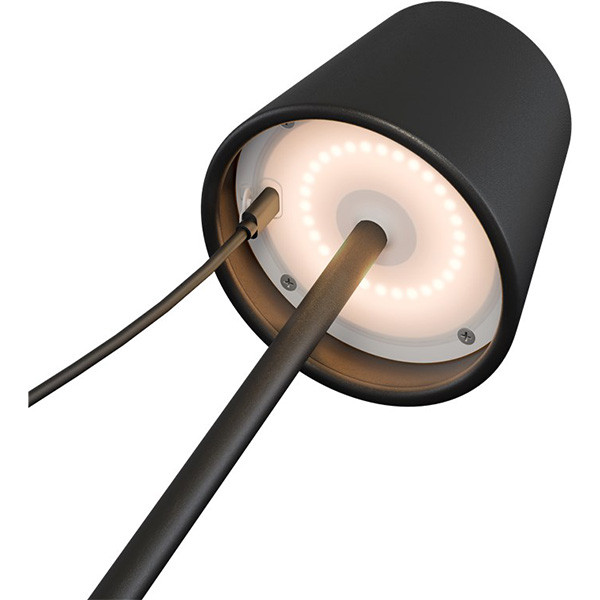 Goobay Tafellamp | Goobay (Led, Draadloos, Touchbediening, Warm wit licht, Dimbaar, USB C, Zwart) 72024 77673 K150204358 - 2