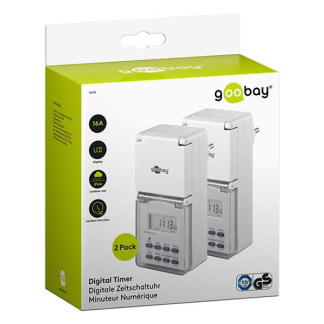 Goobay Tijdschakelaar buiten | Goobay | 2 stuks (12-24 uur, 10 programma's, IP44, Digitaal) 55545 K170103335 - 7