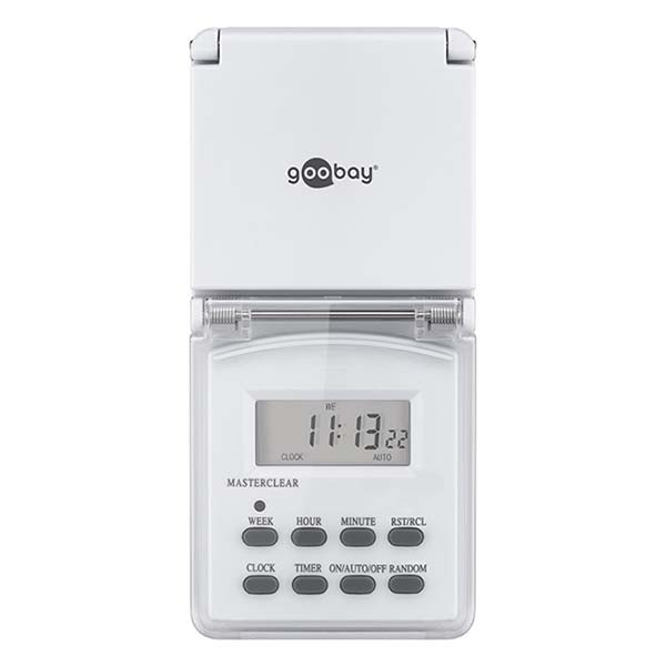 Goobay Tijdschakelaar buiten | Goobay | 3 stuks (12-24 uur, 10 programma's, IP44, Digitaal) 55546 K170103336 - 3