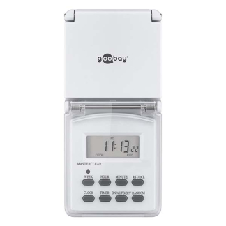 Goobay Tijdschakelaar buiten | Goobay | 3 stuks (12-24 uur, 10 programma's, IP44, Digitaal) 55546 K170103336 - 3