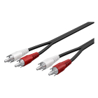 Tulp kabel | 2x tulp naar 2x tulp | M ↔ M | Goobay | 0.5 meter (Stereo, Nikkel)