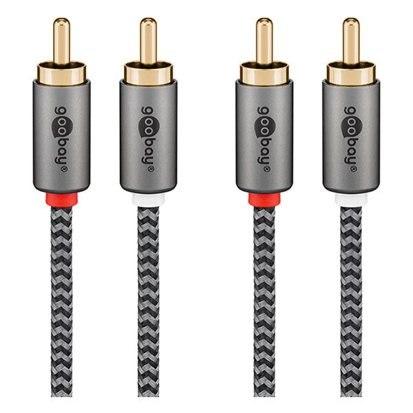 Goobay Tulp kabel | 2x tulp naar 2x tulp | M ↔ M | Goobay | 1 meter (Stereo, 100% koper) 65292 K010411231 - 2