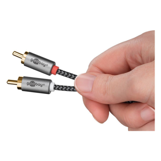 Goobay Tulp naar jack kabel | M → M | Goobay | 3 m (3.5 mm, Stereo, Verguld, 100% koper, 3-polig) 65289 K010411069 - 9