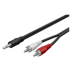 Tulp naar jack kabel | M ↔ M | Goobay | 3 m (3.5 mm, Stereo, 3-polig)