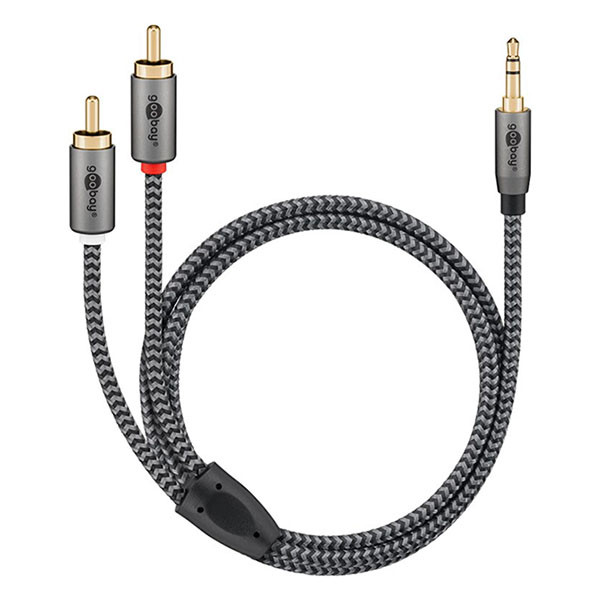 Goobay Tulp naar jack kabel | M ↔ M | Goobay Plus | 0.5 meter (3.5 mm, Stereo, Verguld, 100% koper, 3-polig) 65284 K010411066 - 5