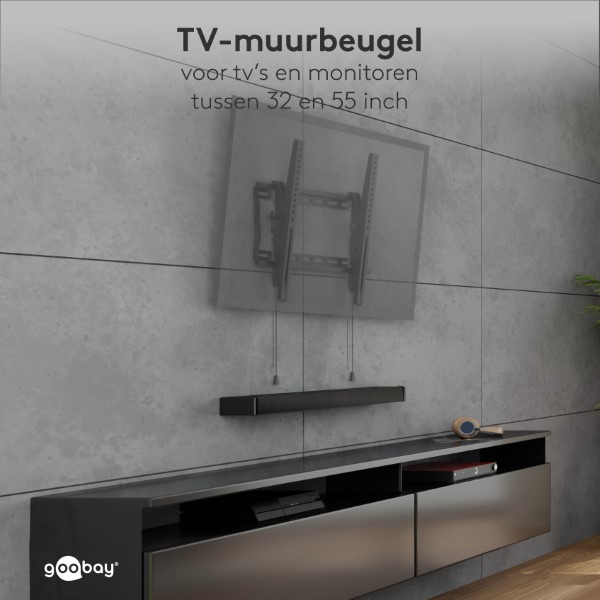 Goobay Tv beugel | Goobay | 32 tot 55 inch (Kantelbaar, Max. 70 kg) 49909 K101501203 - 10