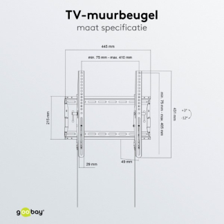 Goobay Tv beugel | Goobay | 32 tot 55 inch (Kantelbaar, Max. 70 kg) 49909 K101501203 - 7