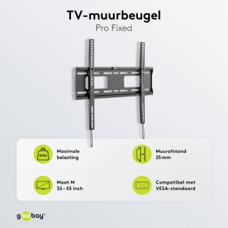 Goobay Tv beugel | Goobay | 32 tot 55 inch (Vast, Max. 50 kg) 49890 K101501197 - 4