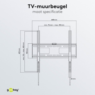 Goobay Tv beugel | Goobay | 32 tot 55 inch (Vast, Max. 50 kg) 49890 K101501197 - 5