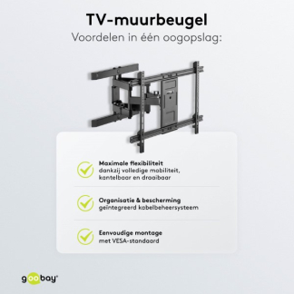 Goobay Tv beugel | Goobay | 37 tot 70 inch (Draai en kantelbaar, Max. 60 kg) 49932 K101501199 - 7