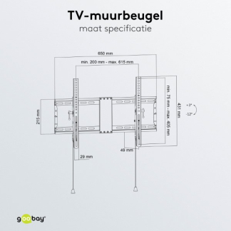 Goobay Tv beugel | Goobay | 37 tot 70 inch (Kantelbaar, Max. 70 kg) 49929 K101501202 - 6
