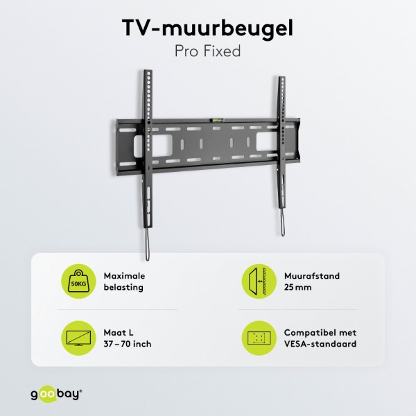 Goobay Tv beugel | Goobay | 37 tot 70 inch (Vast, Max. 50 kg) 49891 K101501196 - 4