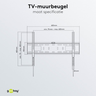 Goobay Tv beugel | Goobay | 37 tot 70 inch (Vast, Max. 50 kg) 49891 K101501196 - 5