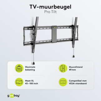 Goobay Tv beugel | Goobay | 43 tot 100 inch (Kantelbaar, Max. 70 kg) 49930 K101501204 - 5
