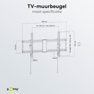 Goobay Tv beugel | Goobay | 43 tot 100 inch (Kantelbaar, Max. 70 kg) 49930 K101501204 - 6