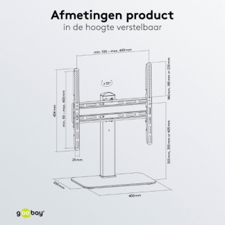 Goobay Tv standaard | Goobay | 32 tot 55 inch (Zwenkbaar, In hoogte verstelbaar, Max. 40 kg) 58524 K101501159 - 5