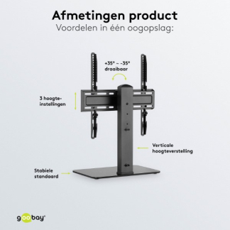 Goobay Tv standaard | Goobay | 32 tot 55 inch (Zwenkbaar, In hoogte verstelbaar, Max. 40 kg) 58524 K101501159 - 6