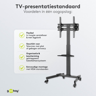 Goobay Tv vloerstandaard | Goobay | 37 tot 70 inch (Verrijdbaar, Verstelbaar, Max. 35 kg) 59507 K101501189 - 8