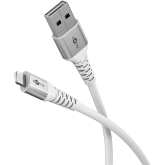Goobay USB A naar Lightning kabel | Goobay | 0.5 meter | USB 2.0 (60W, 480 Mbps, Wit) 74510 K180107379 - 1