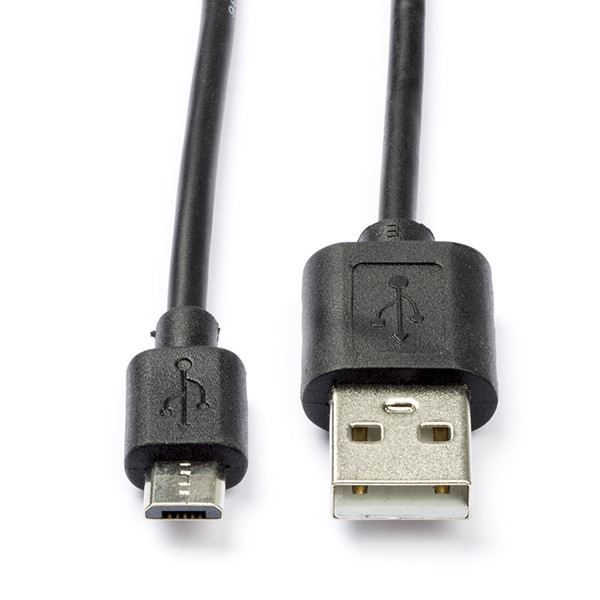 Grens Leia harpoen USB A naar Micro USB kabel | 0.5 meter | USB 2.0 (100% koper, Zwart)