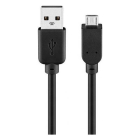 Goobay USB A naar Micro USB kabel | 1.8 meter | USB 2.0 (100% koper, Zwart) 93181 CCGB60500BK20 CCGP60500BK20 N010201014 - 3