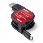 Goobay USB A naar Micro USB kabel | 1 meter | USB 2.0 (Uittrekbaar, Zwart) 45879 K010214086 Goobay USB A naar Micro USB kabel | 1 meter | USB 2.0 (Uittrekbaar, Zwart) 45879 K010214086