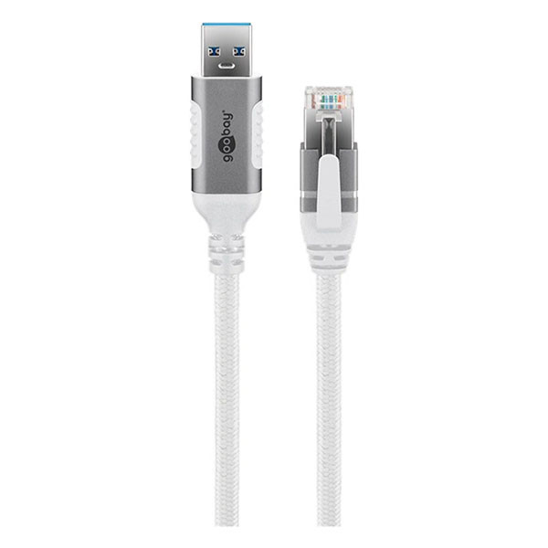 Goobay USB A naar RJ45 kabel | Goobay | 1 meter (USB 3.0, Cat6 FTP, Wit) 74157 K020610070 - 3