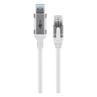 Goobay USB A naar RJ45 kabel | Goobay | 1 meter (USB 3.0, Cat6 FTP, Wit) 74157 K020610070 - 3