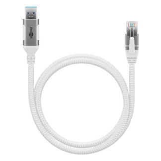 Goobay USB A naar RJ45 kabel | Goobay | 1 meter (USB 3.0, Cat6 FTP, Wit) 74157 K020610070 - 4