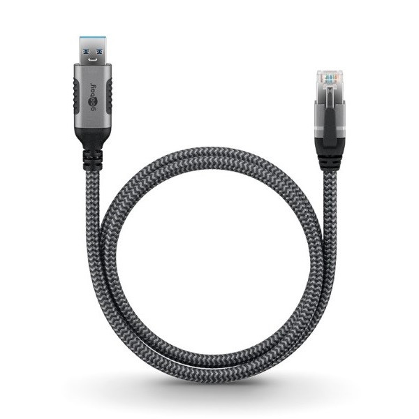 Goobay USB A naar RJ45 kabel | Goobay | 3 meter (USB 3.0, Cat6 FTP, Zilver/zwart) 70499 K020610057 - 4