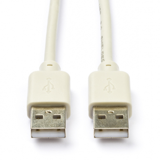 Goobay USB A naar USB A kabel | 1.8 meter | USB 2.0 (100% koper, Grijs) 93375 K070601023 - 1