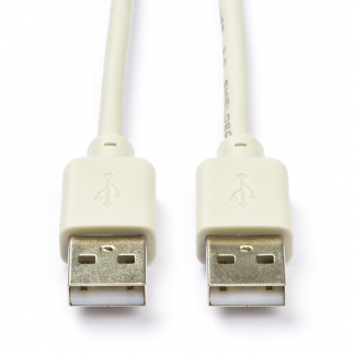 Goobay USB A naar USB A kabel | 1.8 meter | USB 2.0 (100% koper, Grijs) 93375 K070601023 - 
