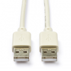 USB A naar USB A kabel | 3 meter | USB 2.0 (100% koper, Grijs)