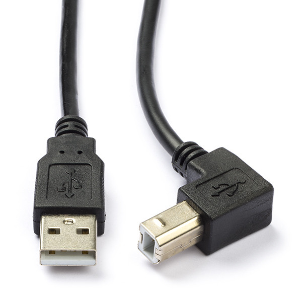 Goobay USB A naar USB B kabel | 0.5 meter | USB 2.0 (480 Mpbs, 100% koper, Haaks) 93016 K070601053 - 1