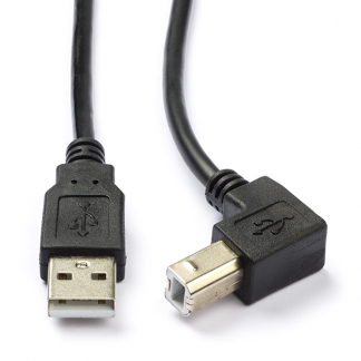 Goobay USB A naar USB B kabel | 1 meter | USB 2.0 (100% koper, Haaks) 93017 K070601054 - 