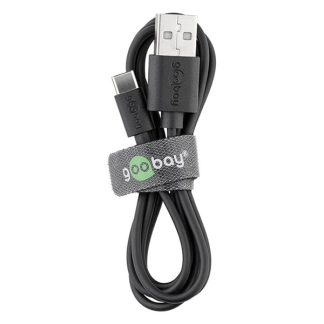 Goobay USB A naar USB C kabel | 0.1 meter | USB 2.0 (Zwart) 38675 K010214056 - 3
