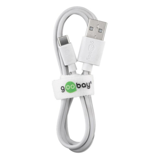 Goobay USB A naar USB C kabel | 2 meter | USB 2.0 (Wit) 59130 K010214054 - 3