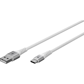 Goobay USB A naar USB C kabel | Goobay | 0.5 meter | USB 2.0 (60W, 480 Mbps, Wit) 74529 K180107395 - 2