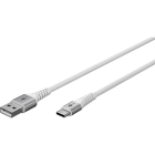 Goobay USB A naar USB C kabel | Goobay | 0.5 meter | USB 2.0 (60W, 480 Mbps, Wit) 74529 K180107395 - 2