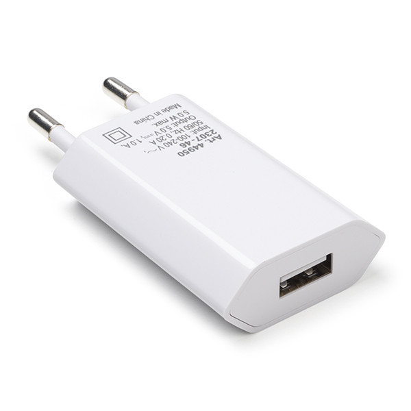 Goobay USB A oplader | Goobay | 1 poort (USB A, 5W, Wit) 44950 K120300232 - 1
